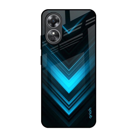 Vertical Blue Arrow OPPO A17 Glass Back Cover Online