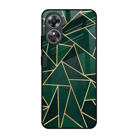 Abstract Green OPPO A17 Glass Back Cover Online