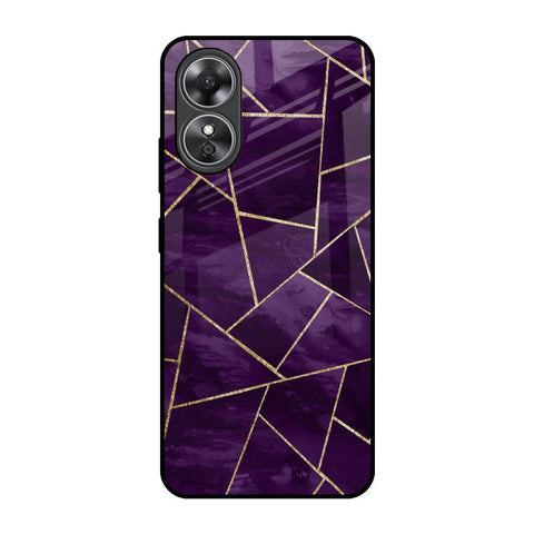 Geometric Purple OPPO A17 Glass Back Cover Online