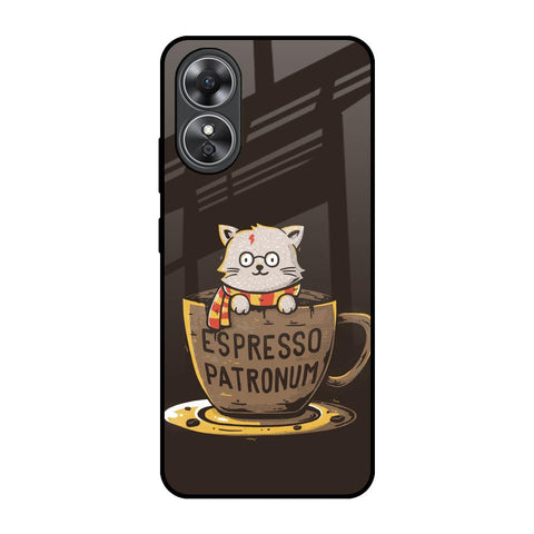 Tea With Kitty OPPO A17 Glass Back Cover Online
