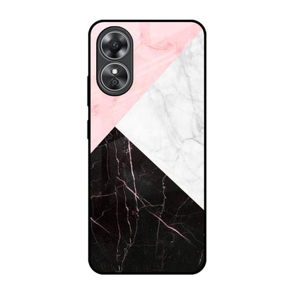 Marble Collage Art OPPO A17 Glass Back Cover Online