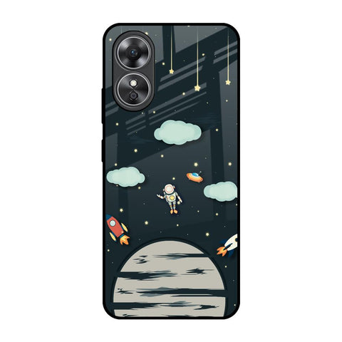 Astronaut Dream OPPO A17 Glass Back Cover Online