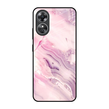Diamond Pink Gradient OPPO A17 Glass Back Cover Online