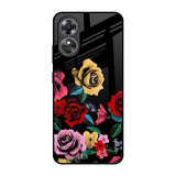 Floral Decorative OPPO A17 Glass Back Cover Online