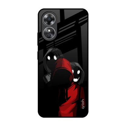 Shadow Character OPPO A17 Glass Back Cover Online