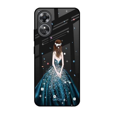 Queen Of Fashion OPPO A17 Glass Back Cover Online