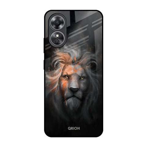 Devil Lion OPPO A17 Glass Back Cover Online