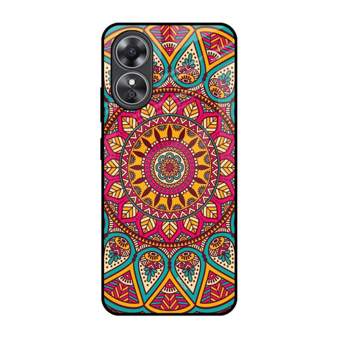 Elegant Mandala OPPO A17 Glass Back Cover Online