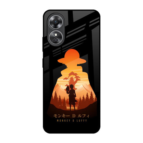 Luffy One Piece OPPO A17 Glass Back Cover Online