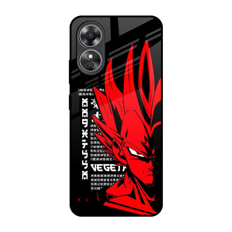 Red Vegeta OPPO A17 Glass Back Cover Online