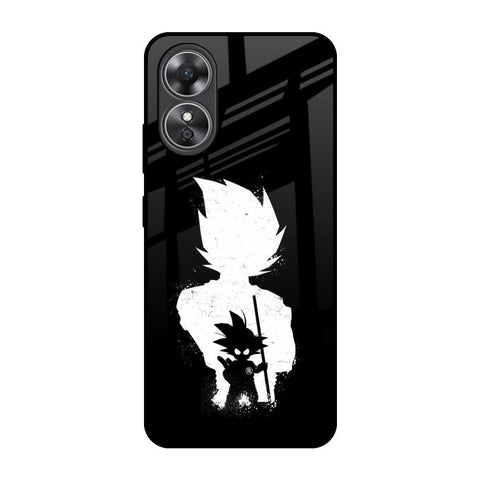 Monochrome Goku OPPO A17 Glass Back Cover Online
