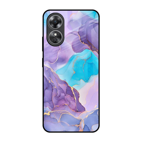 Alcohol ink Marble OPPO A17 Glass Back Cover Online