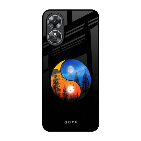 Yin Yang Balance OPPO A17 Glass Back Cover Online