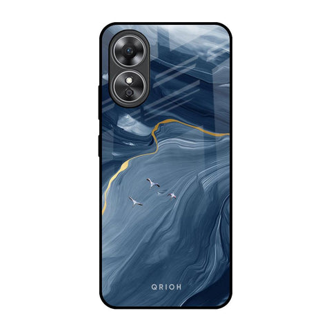 Deep Ocean Marble OPPO A17 Glass Back Cover Online