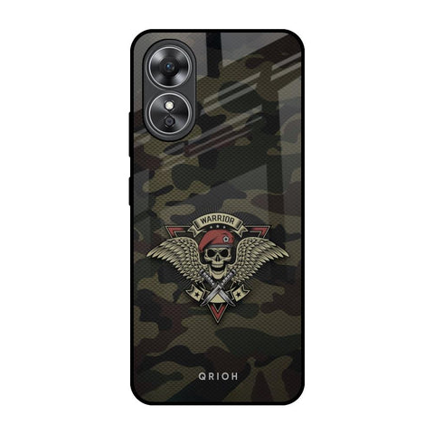 Army Warrior OPPO A17 Glass Back Cover Online