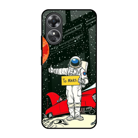 Astronaut on Mars OPPO A17 Glass Back Cover Online