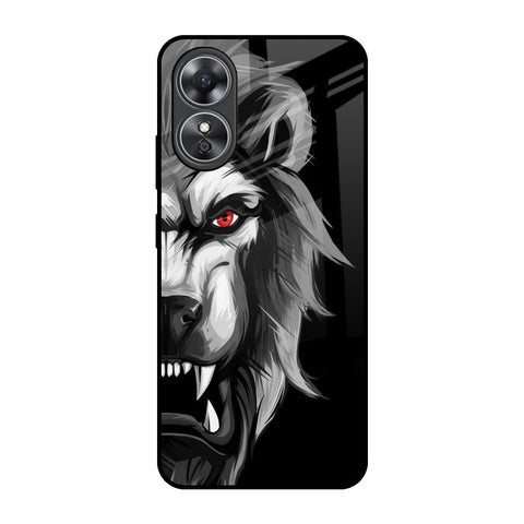 Wild Lion OPPO A17 Glass Back Cover Online