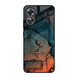 Geographical Map OPPO A17 Glass Back Cover Online