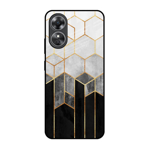 Tricolor Pattern OPPO A17 Glass Back Cover Online