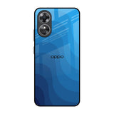 Blue Wave Abstract OPPO A17 Glass Back Cover Online