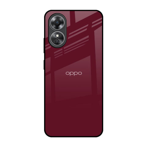 Classic Burgundy OPPO A17 Glass Back Cover Online