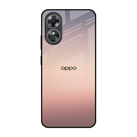 Golden Mauve OPPO A17 Glass Back Cover Online