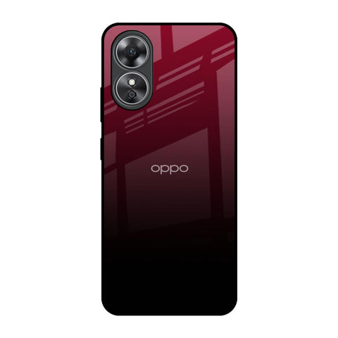 Wine Red OPPO A17 Glass Back Cover Online