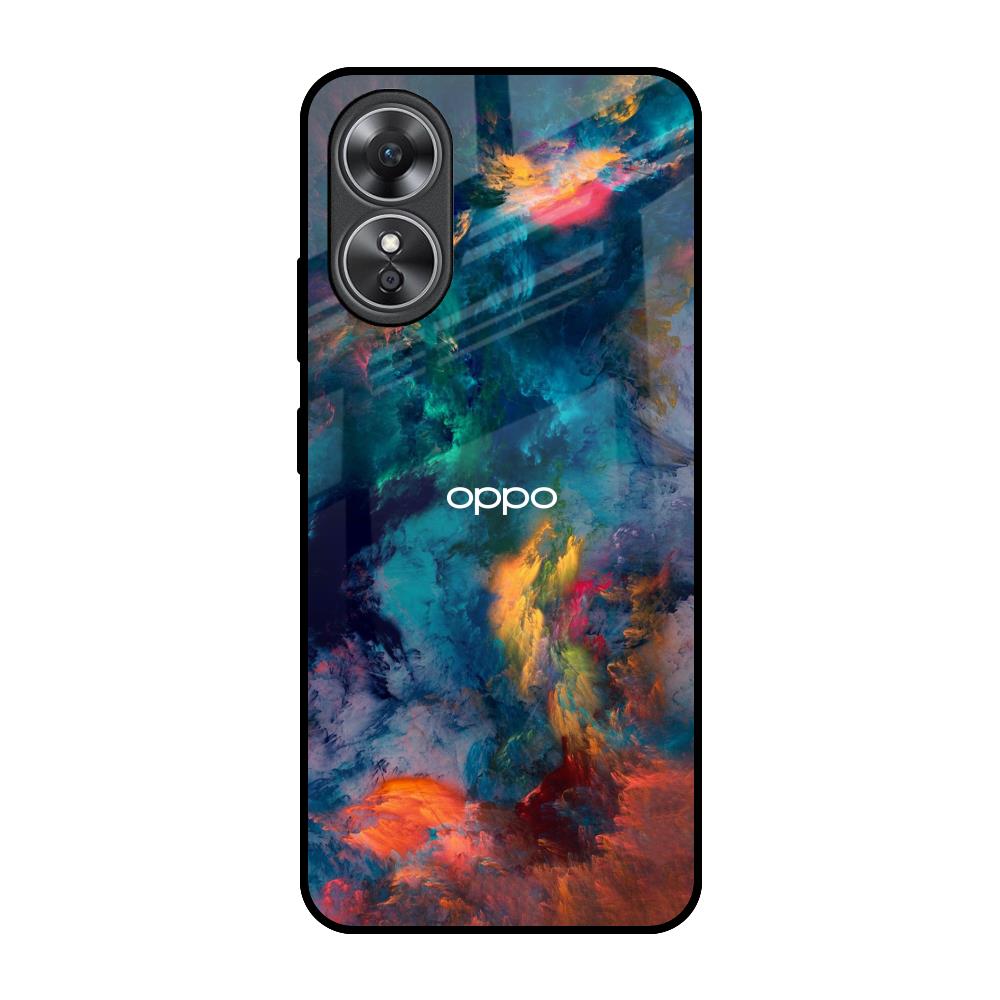 Colored Storm OPPO A17 Glass Back Cover Online