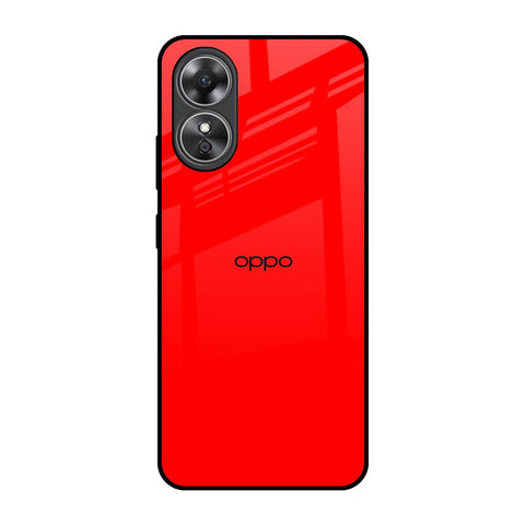 Blood Red OPPO A17 Glass Back Cover Online