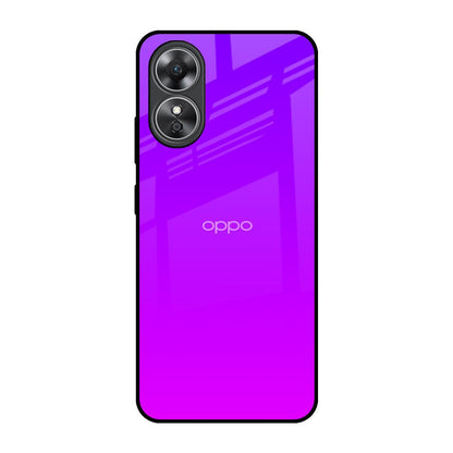 Purple Pink OPPO A17 Glass Back Cover Online