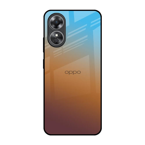 Rich Brown OPPO A17 Glass Back Cover Online