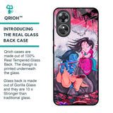 Radha Krishna Art Glass Case for OPPO A17