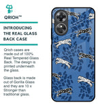 Blue Cheetah Glass Case for OPPO A17
