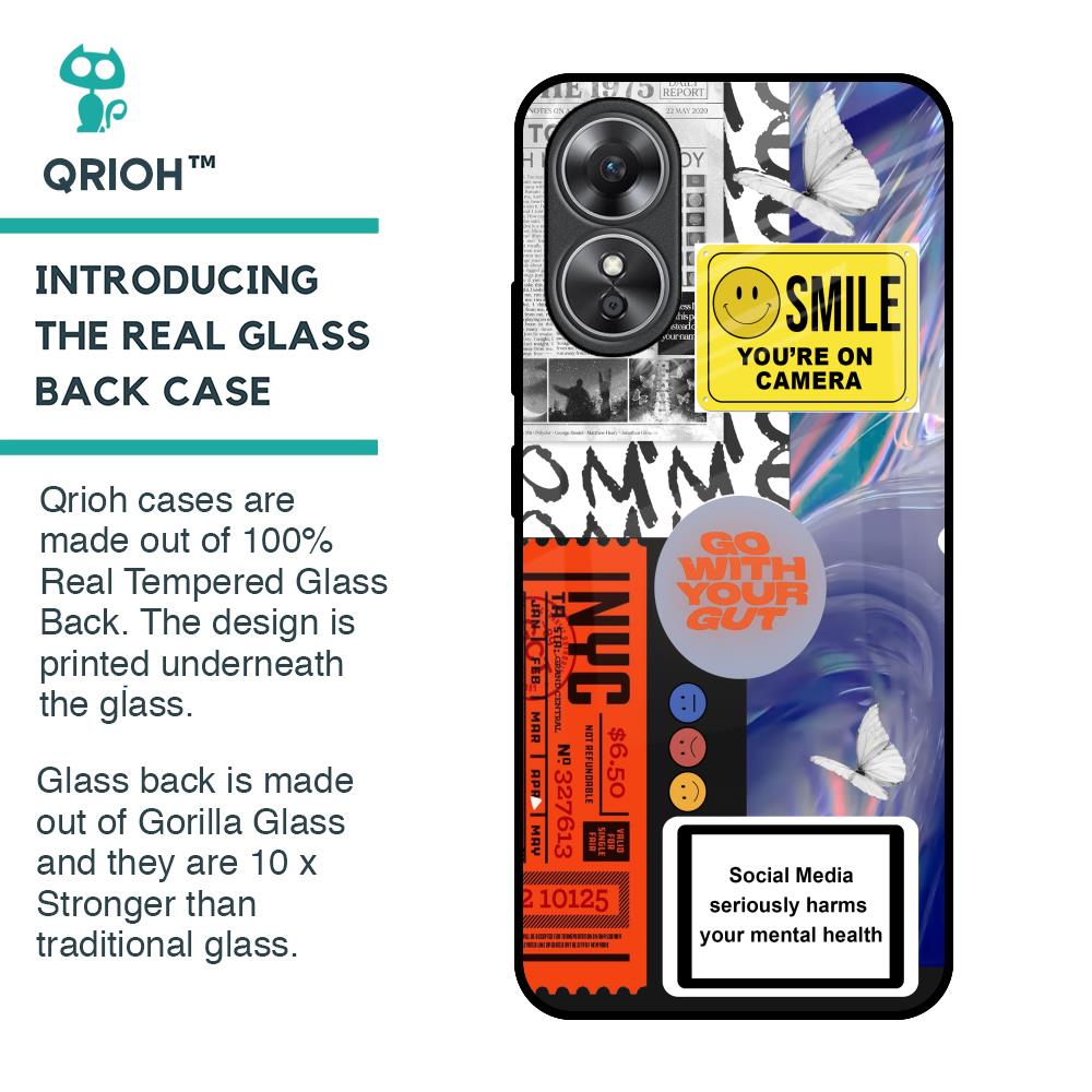 Smile for Camera Glass Case for OPPO A17