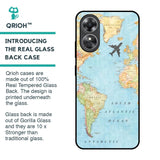 Travel Map Glass Case for OPPO A17