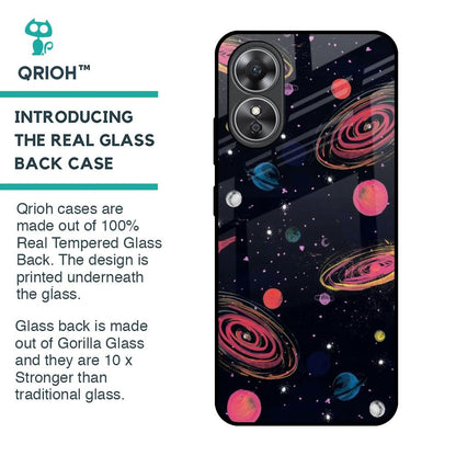 Galaxy In Dream Glass Case For OPPO A17