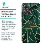 Abstract Green Glass Case For OPPO A17