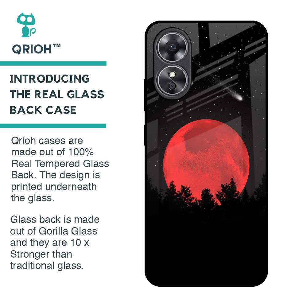 Moonlight Aesthetic Glass Case For OPPO A17