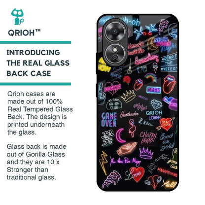 Accept The Mystery Glass Case for OPPO A17