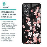 Black Cherry Blossom Glass Case for OPPO A17