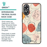 Abstract Faces Glass Case for OPPO A17