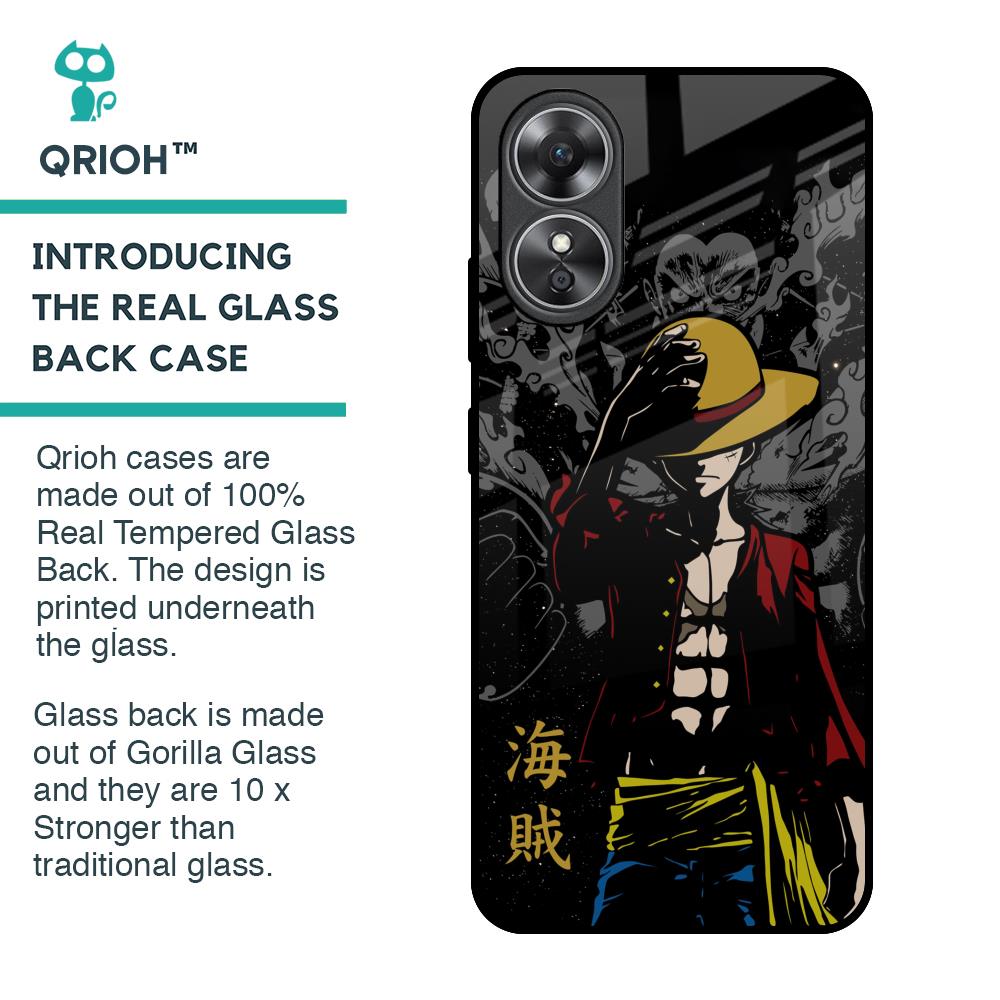 Dark Luffy Glass Case for OPPO A17