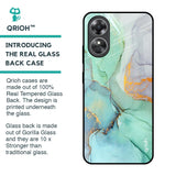 Green Marble Glass Case for OPPO A17