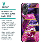 Electroplated Geometric Marble Glass Case for OPPO A17