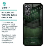 Green Leather Glass Case for OPPO A17