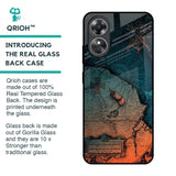 Geographical Map Glass Case for OPPO A17