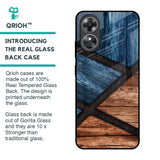 Wooden Tiles Glass Case for OPPO A17