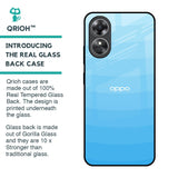 Wavy Blue Pattern Glass Case for OPPO A17