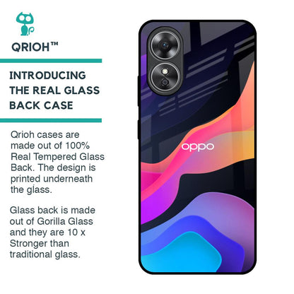 Colorful Fluid Glass Case for OPPO A17