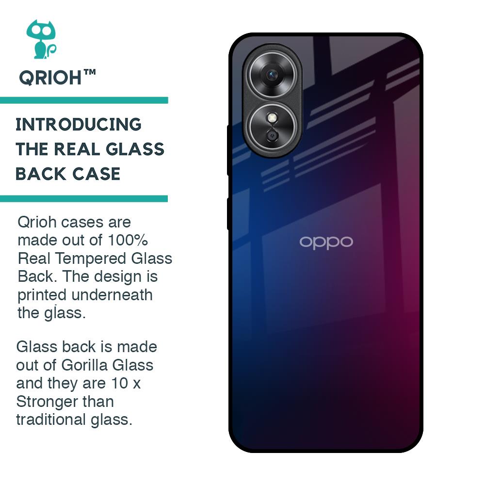 Mix Gradient Shade Glass Case For OPPO A17